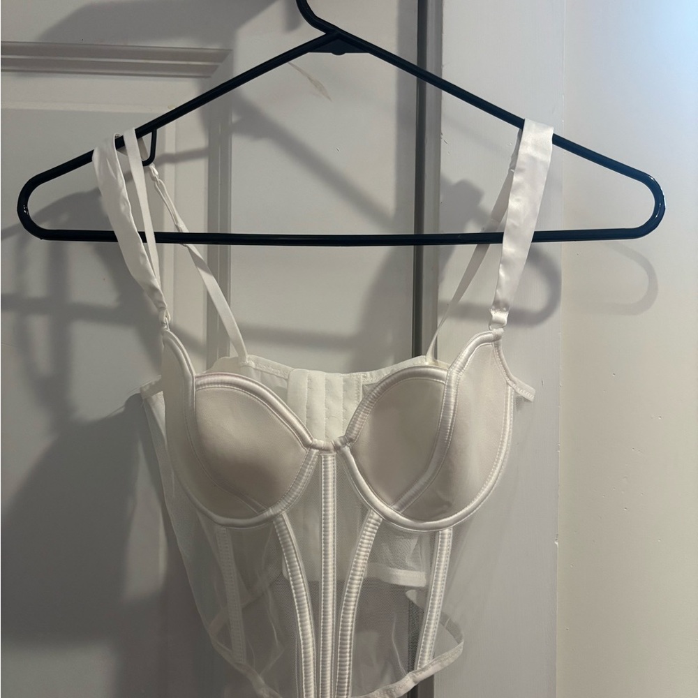 French Kyss White Crop Top